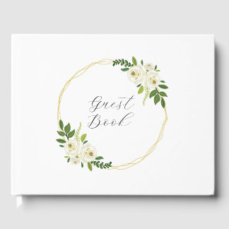 Livre D'or Luxury White Rose Floral Frame 