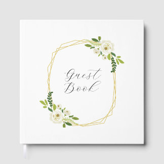 Livre D'or Luxury White Rose Floral Frame 