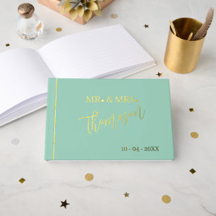 Livre D'or M. et Mme Jour de Mariage Date Or