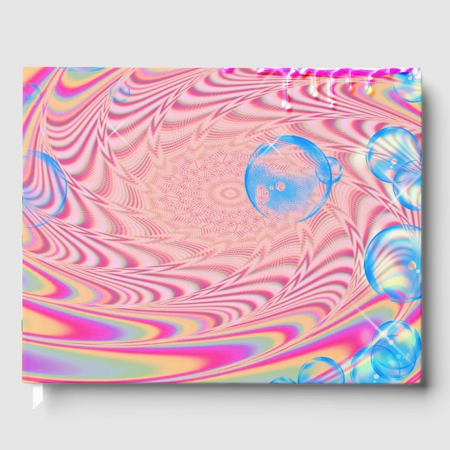 Livre D'or MACRAME'- Image Abstraite colorée de l'art fractal (Recto)