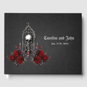 Livre D'or Magnifique design mariage gothique foncé.