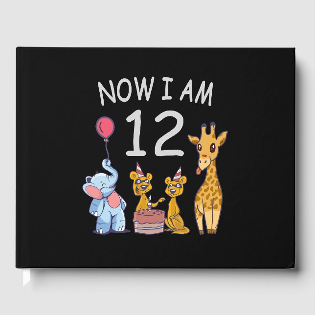 Livre D'or Maintenant, j'ai 12 ans 12e anniversaire au Zoo (Recto)