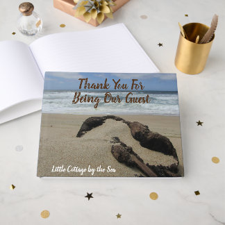 Livre D'or Maison de plage Bienvenue Bois flotté Sable Invité