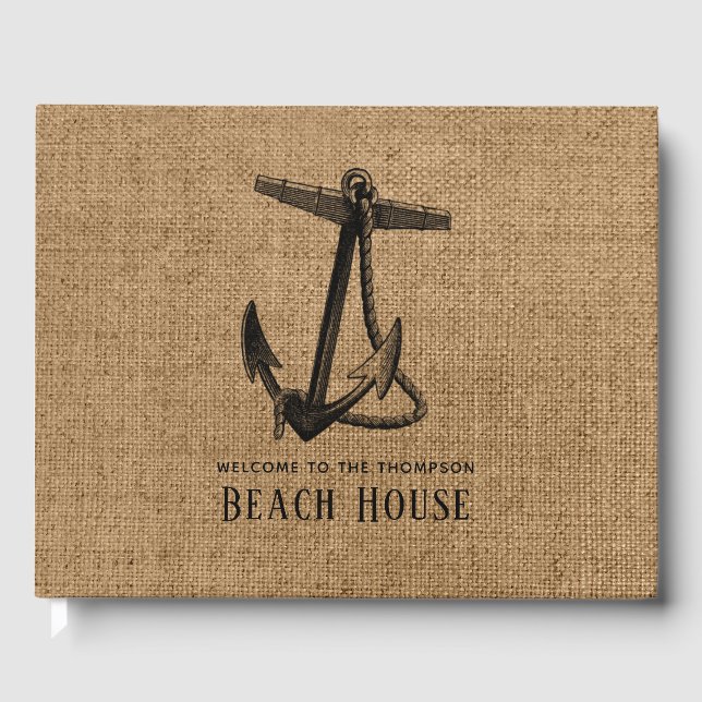 Livre D'or Maison de plage Burlap Anchor (Recto)