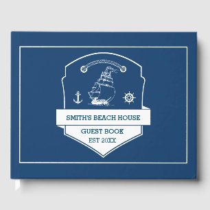 Livre D'or Maison de plage Personnalisé Marine Nautique