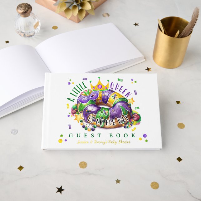 Livre D'or Mardi Gras A little Queen in on the way (Recto ouvert)