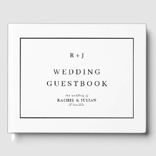 Livre d'or mariage à cadre noir et blanc