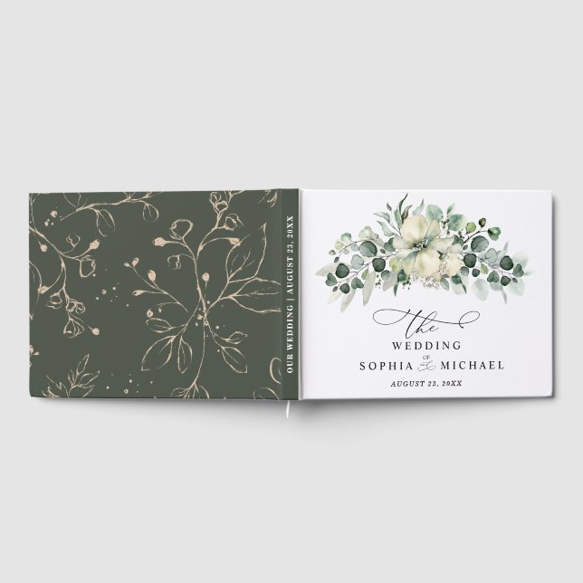 Livre D'or Mariage à la verdure Eucalyptus (Complet)