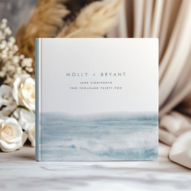 Livre D'or Mariage à l'aquarelle de la côte à marée basse (Créateur téléchargé)
