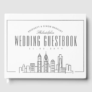 Livre D'or Mariage À Philadelphie   Ligne Skyline Déco modern