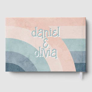 Livre D'or Mariage arc-en-ciel vintage les années 70