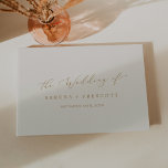 Livre D'or Mariage arrière en or et en crème<br><div class="desc">Ce livre d'hôtes mariage en or et crème est parfait pour un mariage moderne. Le design minimaliste romantique présente une belle et élégante typographie de champagne jaune doré sur un arrière - plan de crème d'ivoire au look épuré et sobre. Personnalisez la couverture avec les noms de la mariée et...</div>