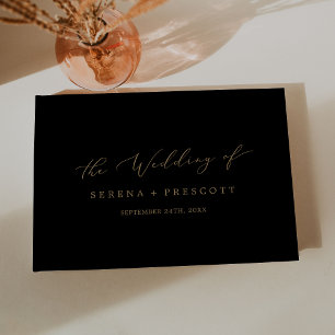 Livre D'or Mariage arrière en or et en noir