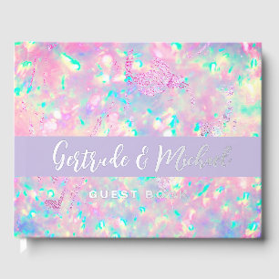 Livre D'or mariage arrière - plan opal violet