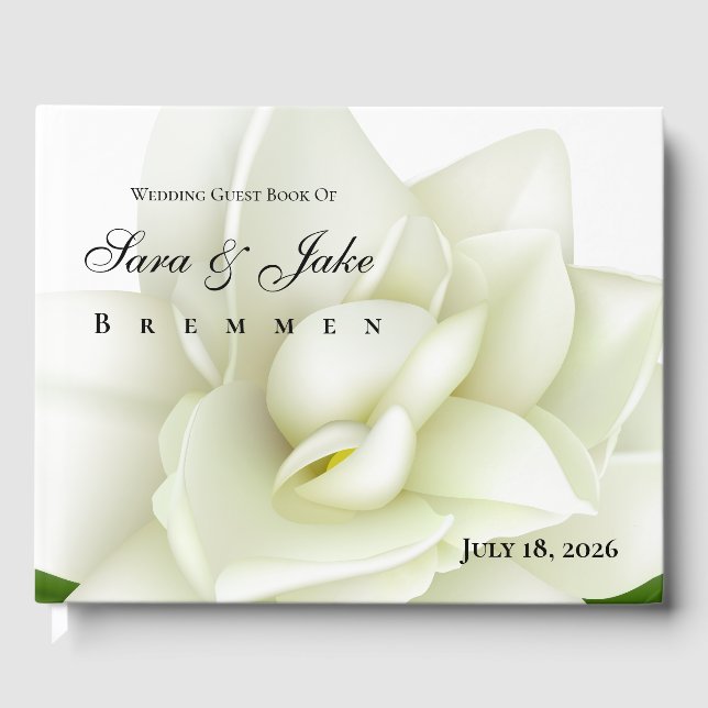 Livre D'or Mariage au Gardenia Blanc (Recto)