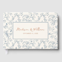 Mariage au motif chinoiserie bleu poussiéreux
