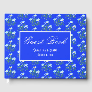 Livre D'or Mariage aux Crocus Bleus