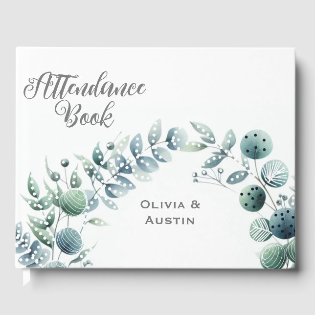 Livre D'or Mariage aux eucalyptus (Recto)
