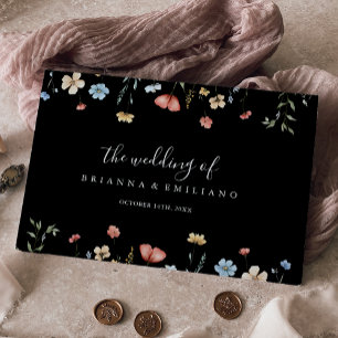 Livre D'or Mariage aux Jardins Colorés de Fleurs Sauvages