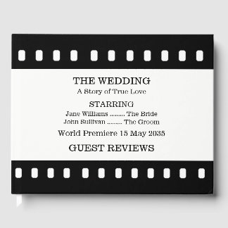 Livre D'or Mariage Avec Film Thème Guestbook