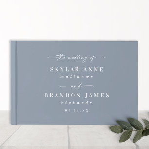 Livre D'or Mariage bleu ciel transparent couleur simple