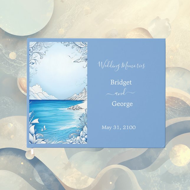 Livre D'or mariage bleu côtier (Créateur téléchargé)