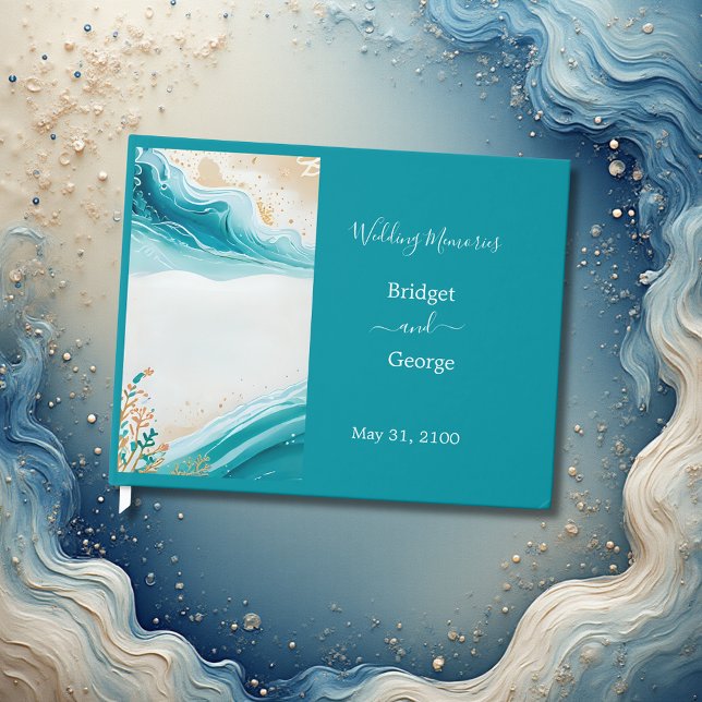 Livre D'or mariage bleu côtier (Créateur téléchargé)