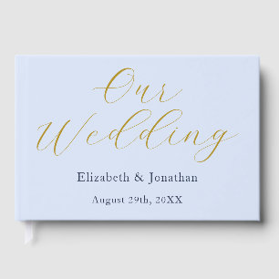 Livre D'or Mariage bleu opulent