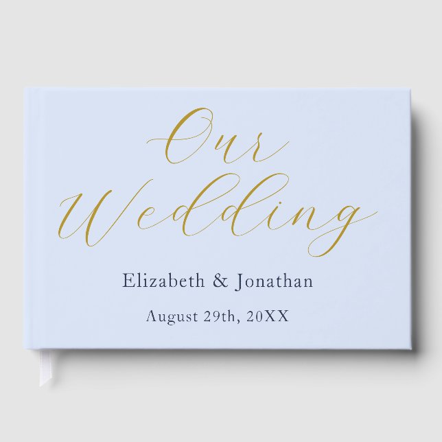 Livre D'or Mariage bleu opulent (Recto)