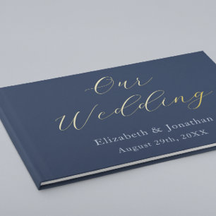 Livre D'or Mariage Bleu Opulent