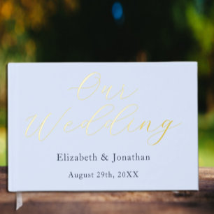 Livre D'or Mariage bleu opulent