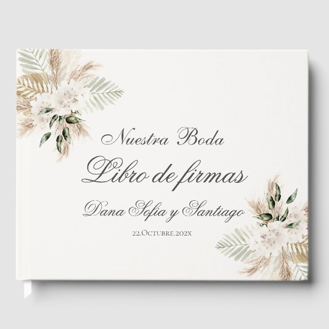 Livre D'or Mariage Boho espagnol (Recto)
