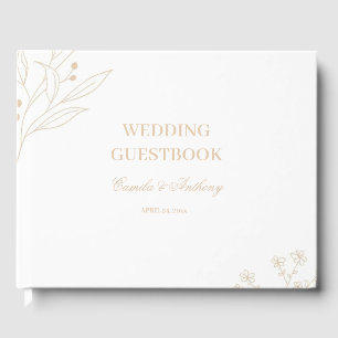 Livre D'or Mariage Boho Floral Corner beige