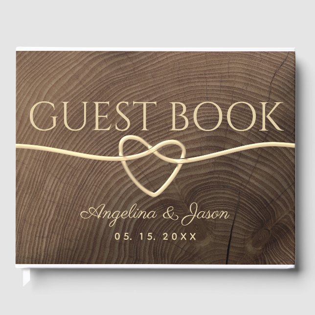 Livre D'or Mariage Bois Or (Recto)
