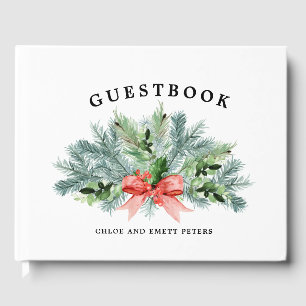 Livre D'or Mariage botanique rustique d'hiver