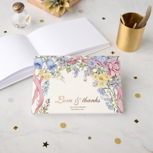 Livre D'or Mariage cadre floral vintage