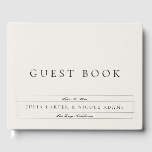 Livre D'or Mariage Calligraphie Classique Noir Ivoire Blanc