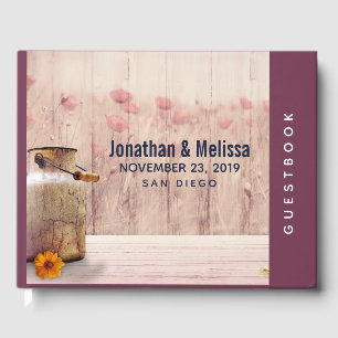 Livre D'or Mariage campagnard de lait rustique