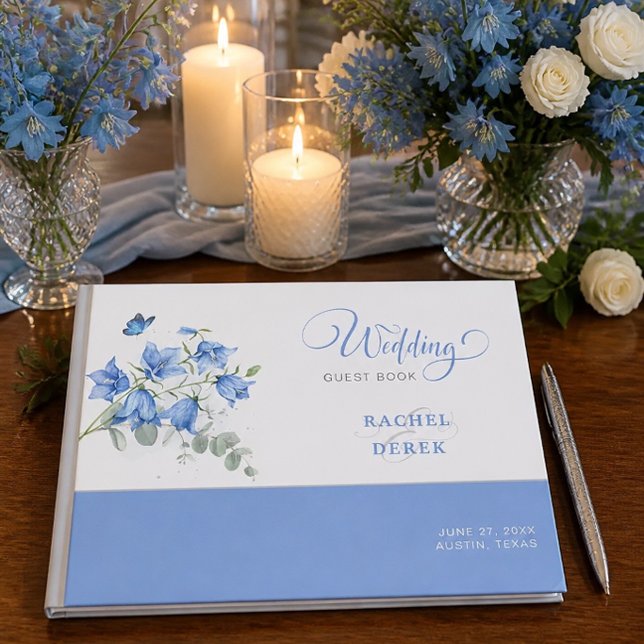 Livre D'or Mariage Campanule Bleue (Créateur téléchargé)
