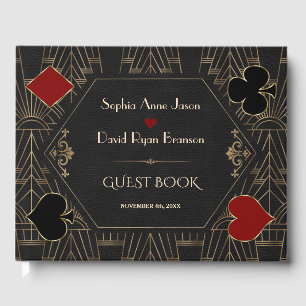 Livre D'or Mariage Casino Luxe Or Noir Gatsby 20s 