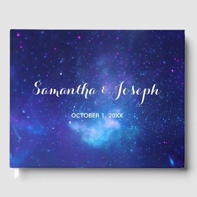 Livre D'or Mariage céleste bleu Aqua (Recto)