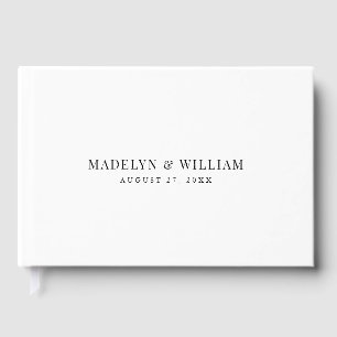Livre D'or Mariage classique moderne noir et blanc