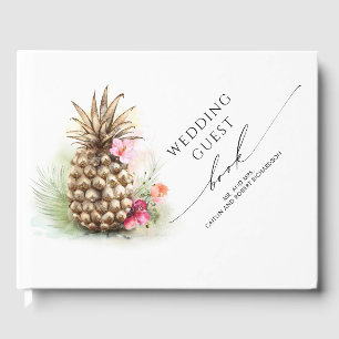 Livre D'or Mariage d'ananas floral tropical