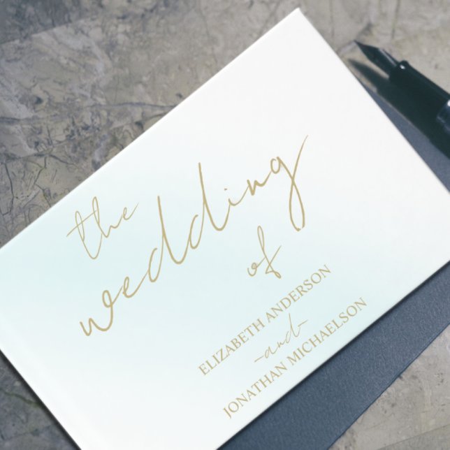 Livre D'or Mariage d'aquarelle bleu (Créateur téléchargé)