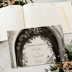 Livre D'or Mariage d'arche botanique romantique
