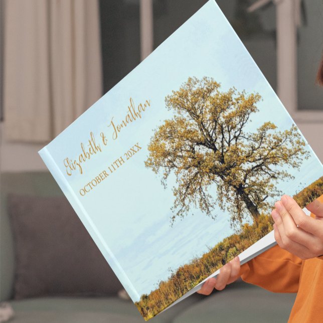 Livre D'or Mariage d'automne sous un chêne rustique (Créateur téléchargé)