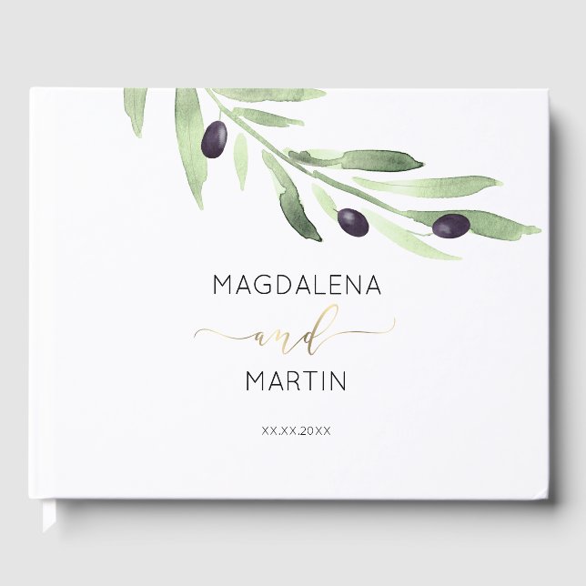 Livre D'or mariage de branche d'olivier (Recto)