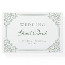 Mariage de cadre Vintage Orné Vert Muet Bordé