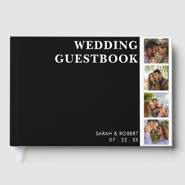 Livre D'or Mariage de collection Booth photo noir et blanc (Recto)