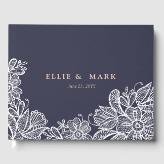 Livre D'or Mariage de dentelle vintage